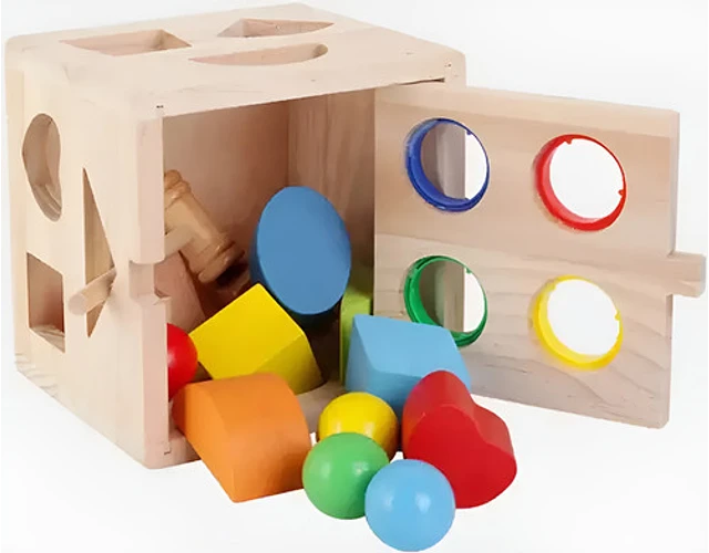 CUBO DIDACTICO MULTI ENCAJE PARA MARTILLAR - 1