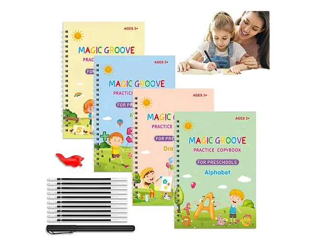 SET 4 CUADERNOS MAGICOS CALIGRAFIA PARA NIÑOS - 1
