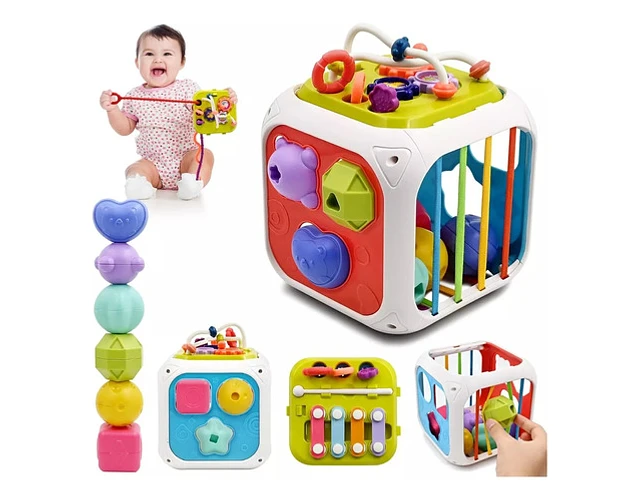 JUEGO DE ENSEÑANZA PARA BEBES CON CUBO DE ACTIVIDADES - 1