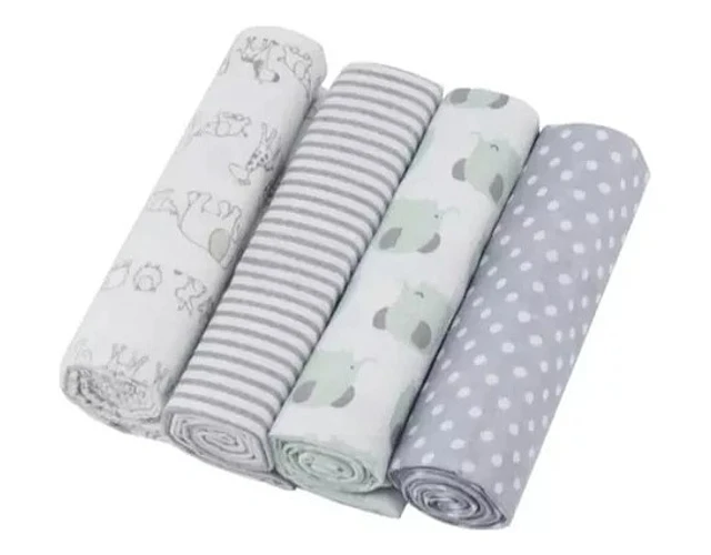 SET 4 MANTAS FRANELA TUTOS BEBE - 1