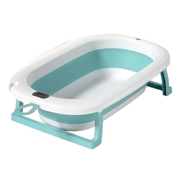 Tina Bebe Bañera Plegable Termometro Malla de Cojin Baño - 2