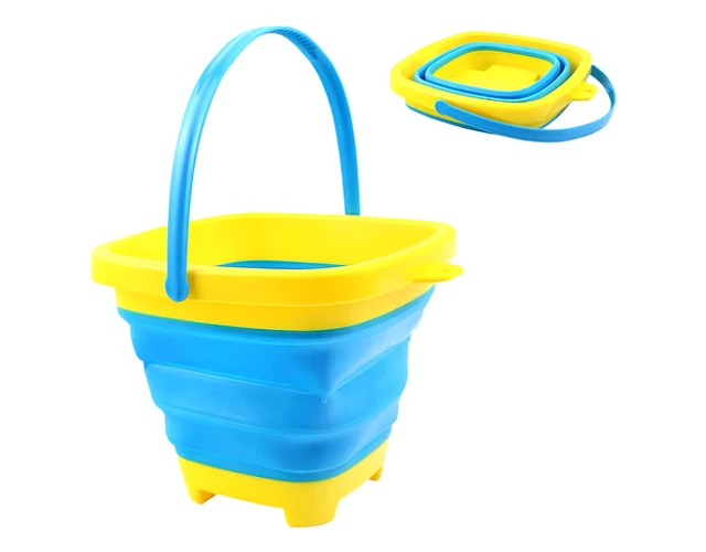 BALDE PLEGABLE PARA LA PLAYA CON PALAS Y RASTRILLO - 1