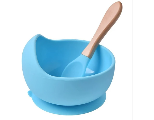 BOWL CON CUCHARA DE SILICONA PARA NIÑOS - 1