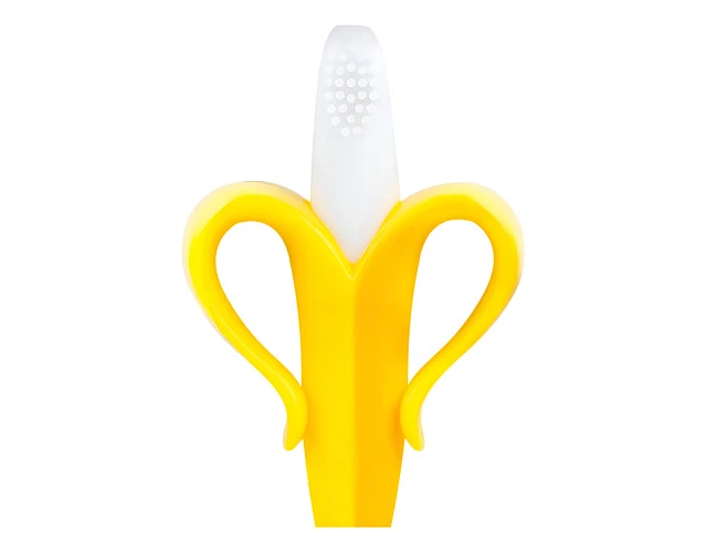 MORDEDOR BANANA DE SILICONA PARA BEBES - 1