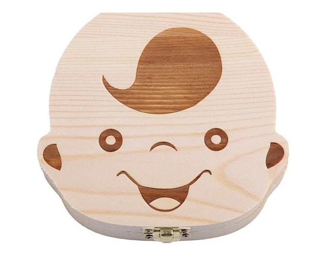CAJITA DE MADERA PARA GUARDAR DIENTES DE LECHE - 1