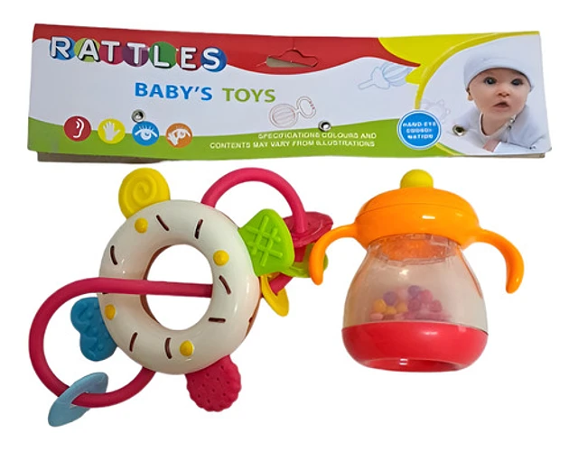 JUGUETE SONAJERO MORDEDOR DE ESTIMULACION PARA BEBES - 1