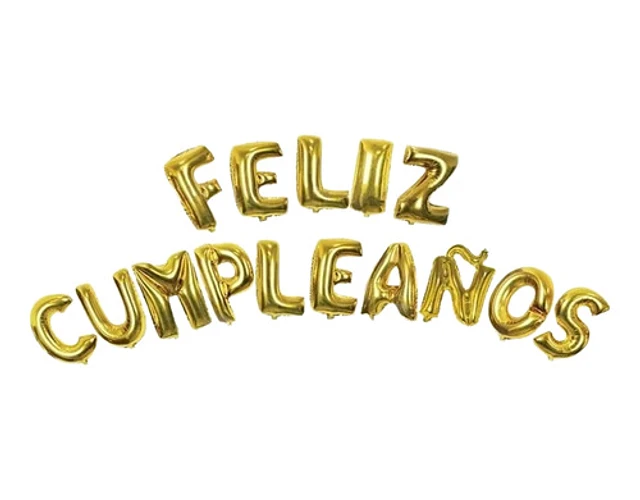 GLOBOS MOTALIZADOS LETRAS FELIZ CUMPLEAÑOS - 1