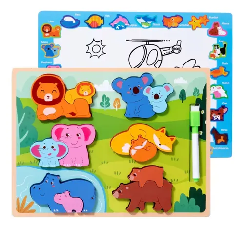 PUZZLE ENCAJE ROMPECABEZA 3D JUEGO DE MADERA - 1