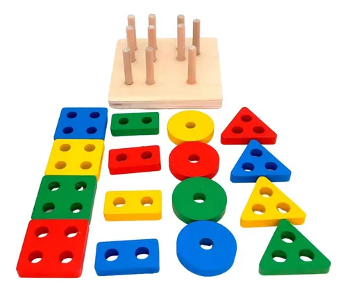 JUGUETE DE MADERA DIDACTICO PARA NIÑOS - 1