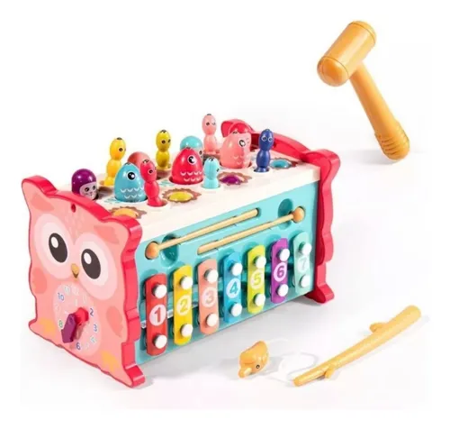 JUGUETE DE MARTILLO BUHO MONTESSORI - 1