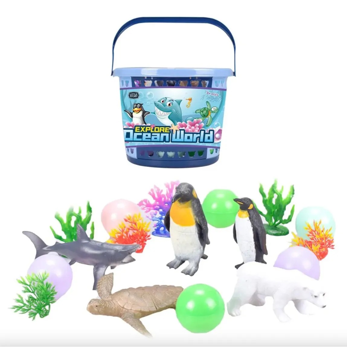 BALDE SET DE ANIMALES MARINOS JUGUETES - 1