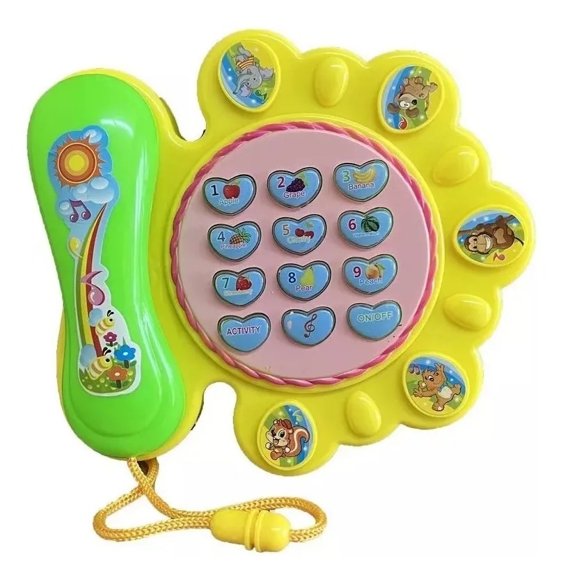 TELEFONO DIDACTICO CON SONIDO PARA NIÑOS MULTICOLOR - 1