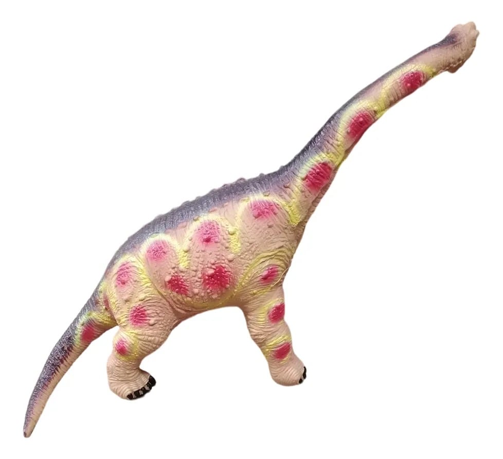 DINOSAURIO DE JUGUETE CUELLO LARGO DE GOMA CON SONIDO - 1