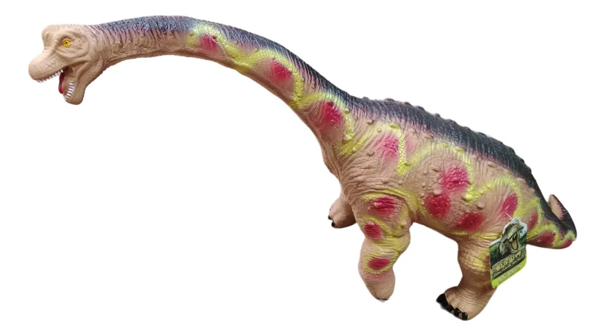 DINOSAURIO DE JUGUETE CUELLO LARGO DE GOMA CON SONIDO - 2