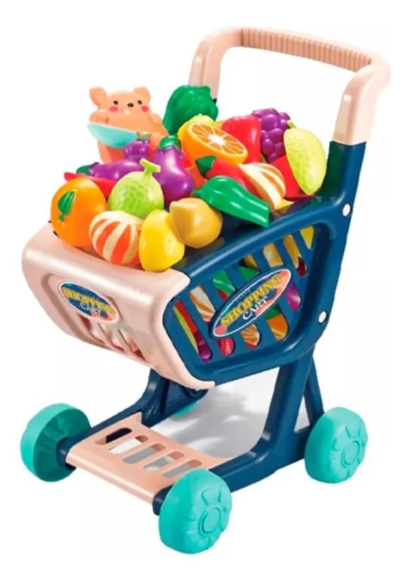 JUEGO CARRITO DE COMPRAS DE SUPERMERCADO CON 36 ACCESORIOS - 1