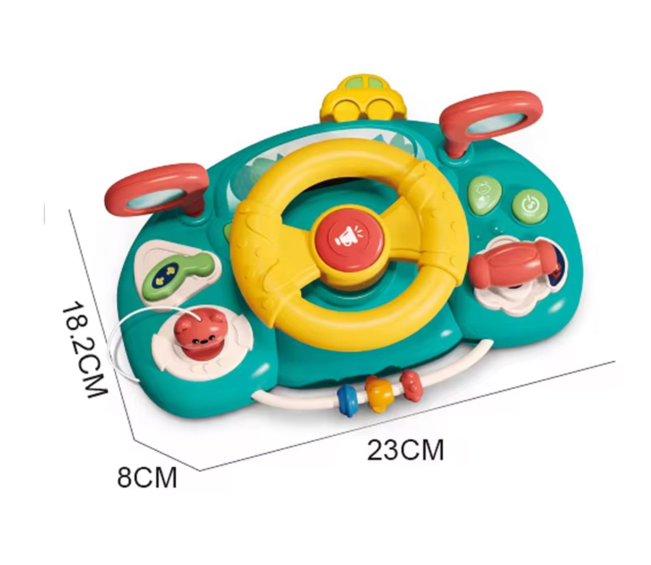 JUGUETE INFANTIL VOLANTE AUTO MUSICAL MULTICOLOR - 2