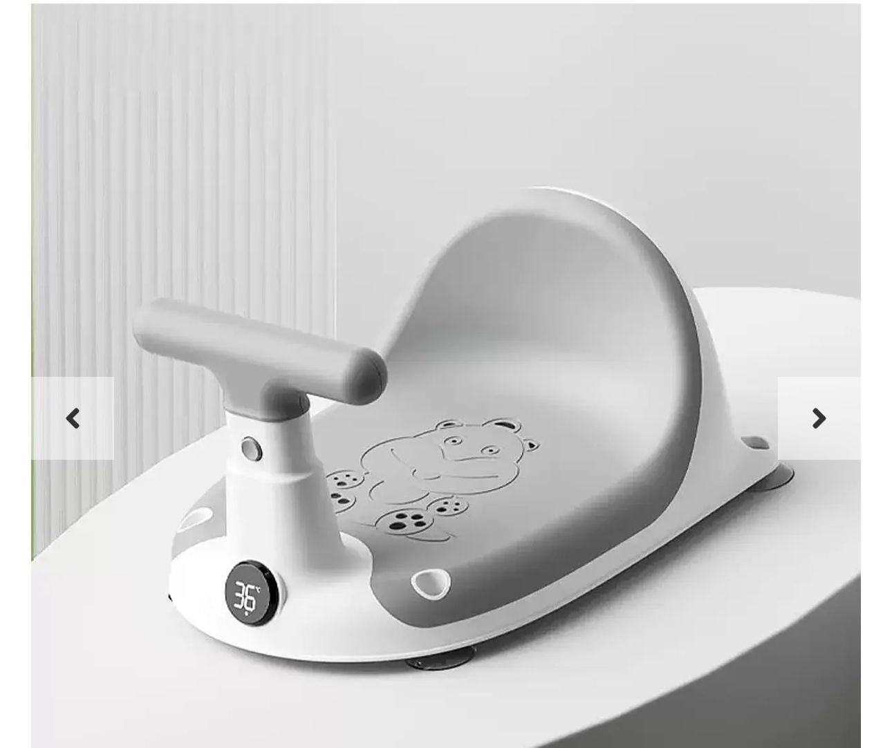 ASIENTO DE DUCHA PARA BEBE ANTIDESLIZANTE CON TERMOMETRO - 1