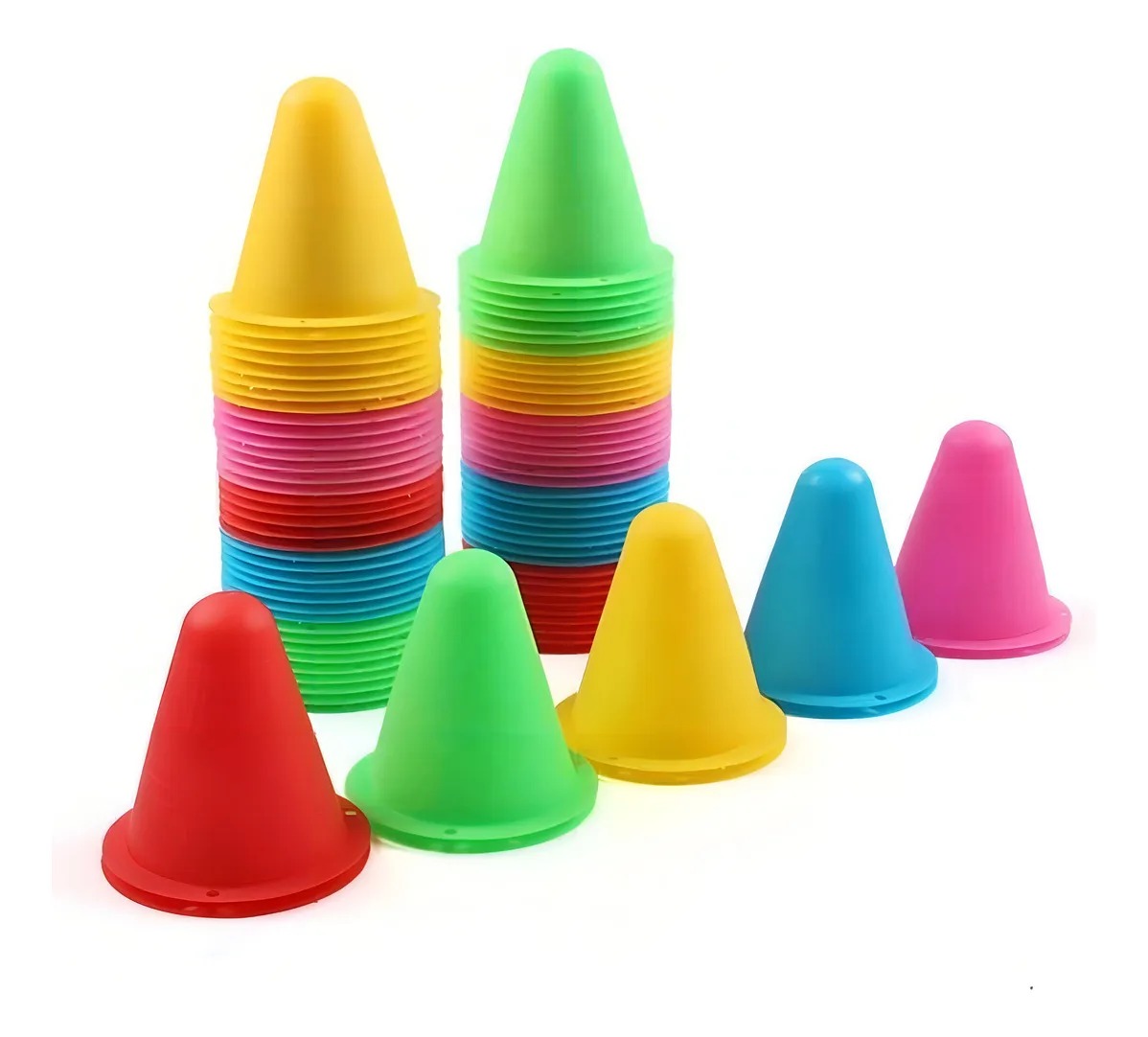 SET MINI CONOS MULTICOLOR 9 CM PARA AGILIDAD Y COORDINACION - 3