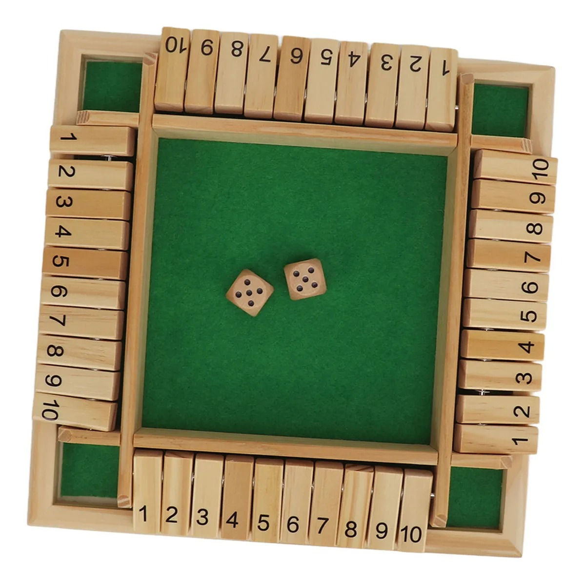 JUEG DE MESA DE MADERA CON DADOS 4 JUGADORES, EDUCATIVO - 2