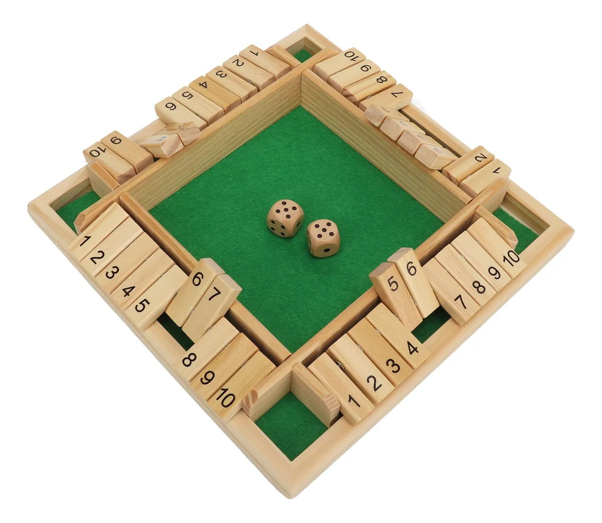 JUEG DE MESA DE MADERA CON DADOS 4 JUGADORES, EDUCATIVO - 3