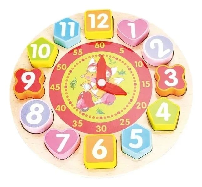 JUGUETE DIDACTICO, RELOJ DE ENSEÑANZA PARA NIÑOS ARMABLES - 1