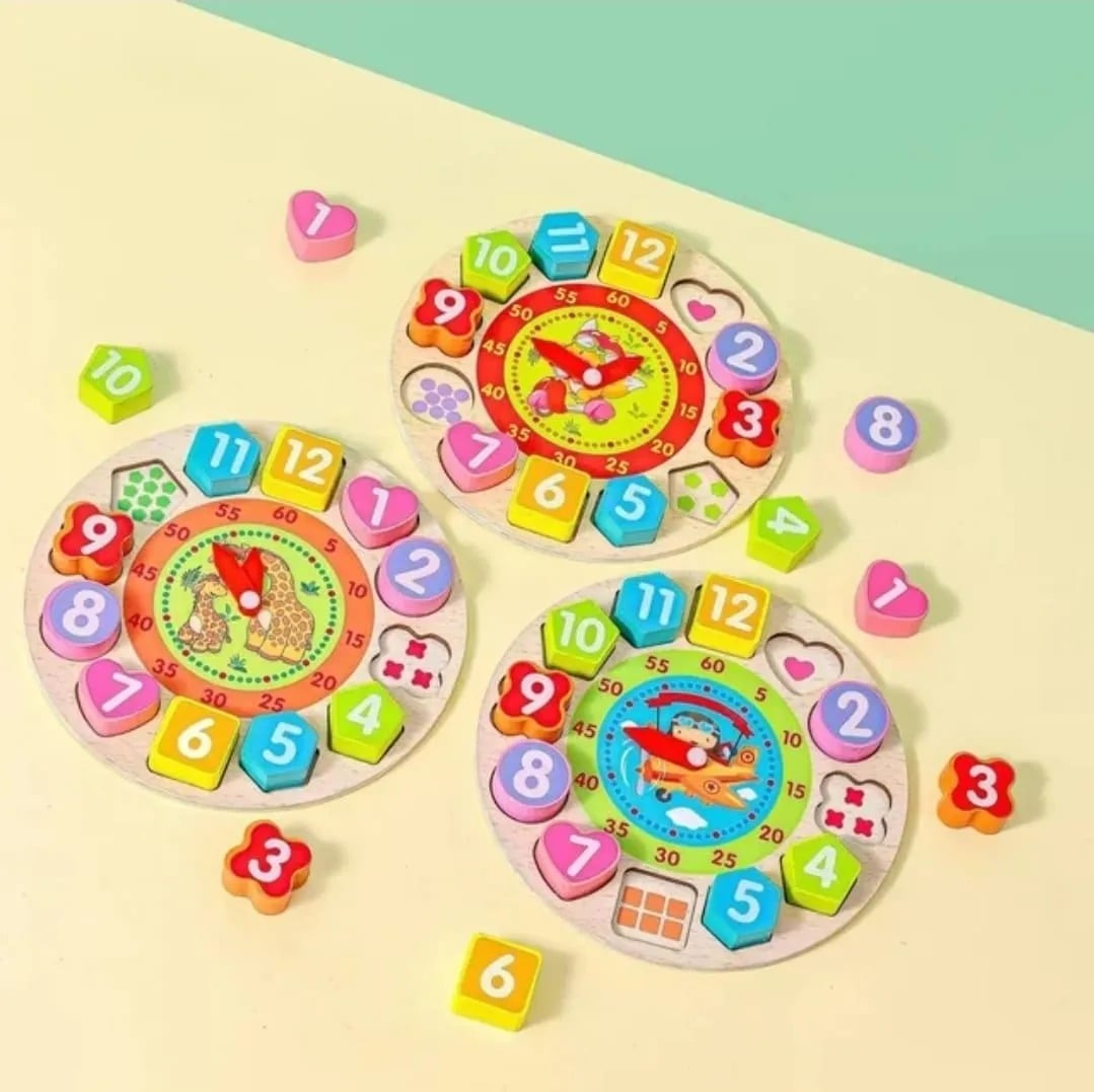 JUGUETE DIDACTICO, RELOJ DE ENSEÑANZA PARA NIÑOS ARMABLES - 2