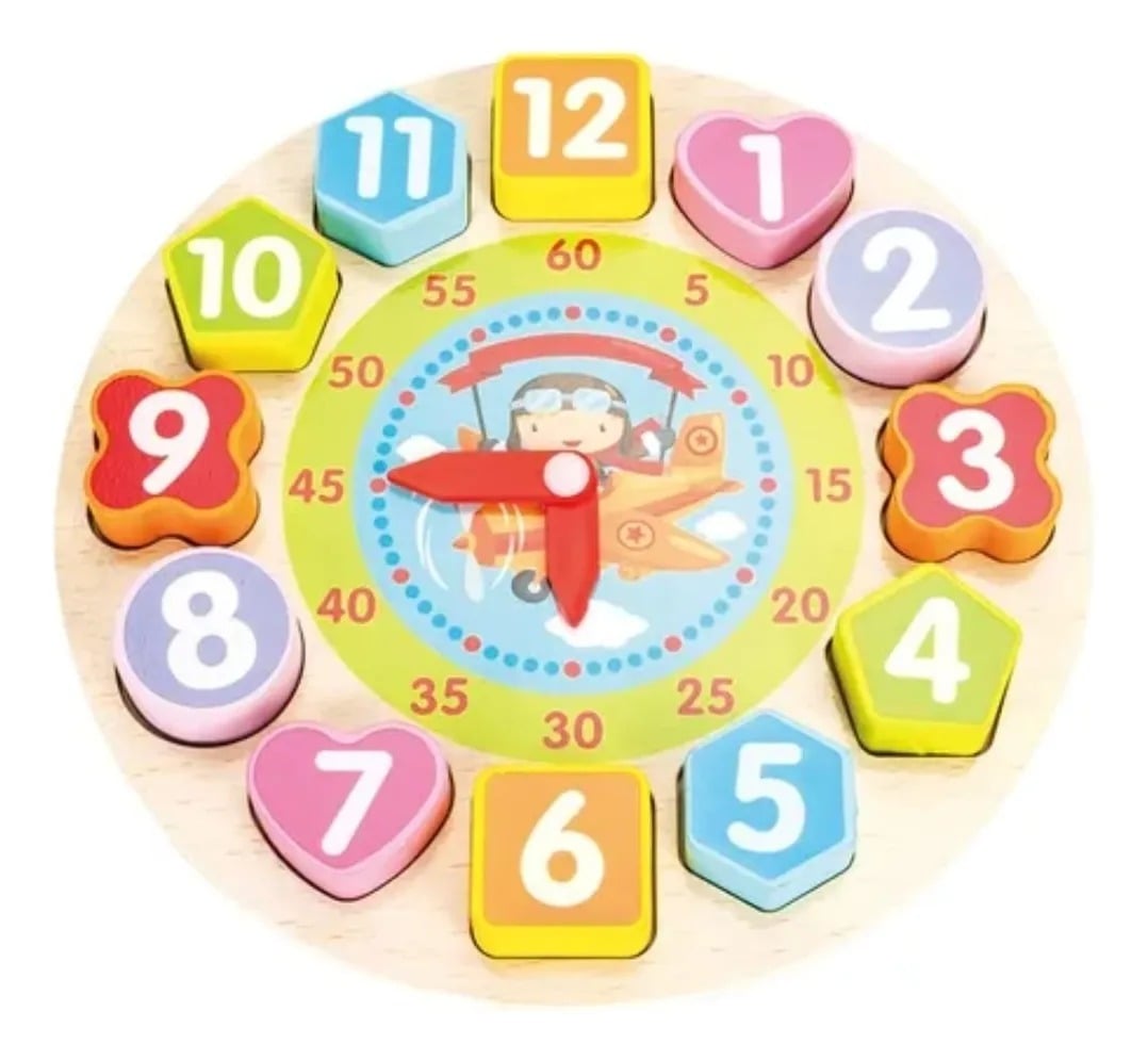 JUGUETE DIDACTICO, RELOJ DE ENSEÑANZA PARA NIÑOS ARMABLES - 3