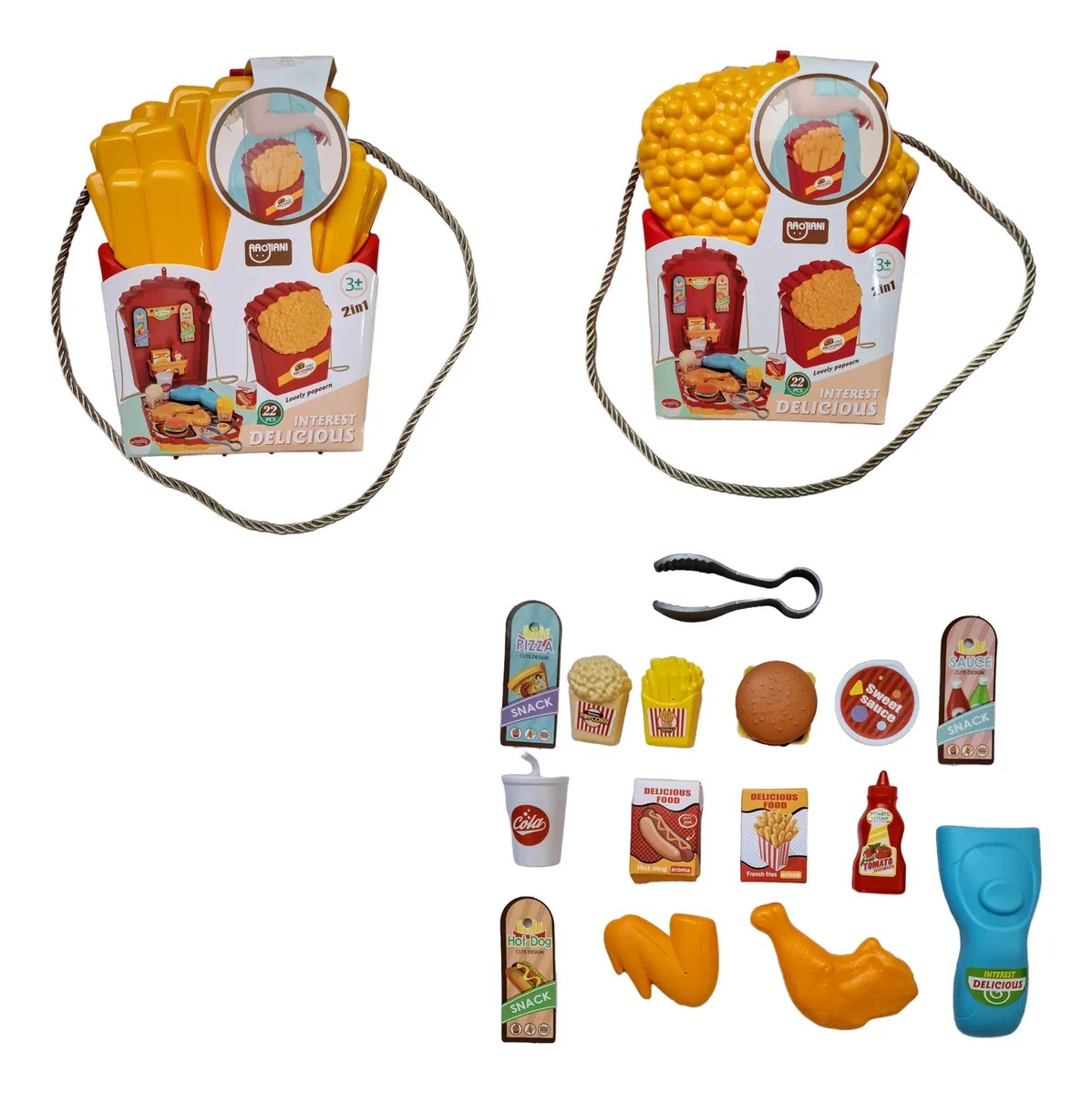 SET DE COMIDA RAPIDA 21 EN 1 JUGUETE PORTATIL - 2