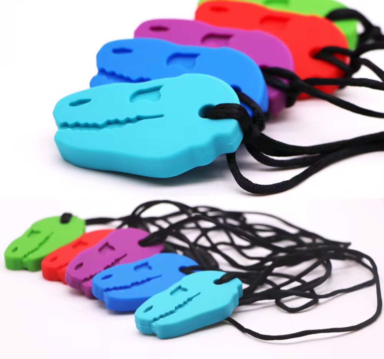 COLLAR SENSORIAL MORDEDOR DE SILICONA NIÑOS TEA ANSIEDAD - 2