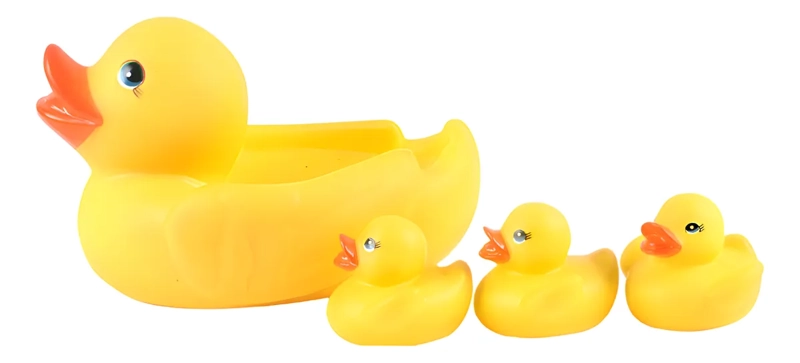 SET PATITOS DE HULE PARA EL BAÑO NIÑOS (4 UNIDADES) - 1
