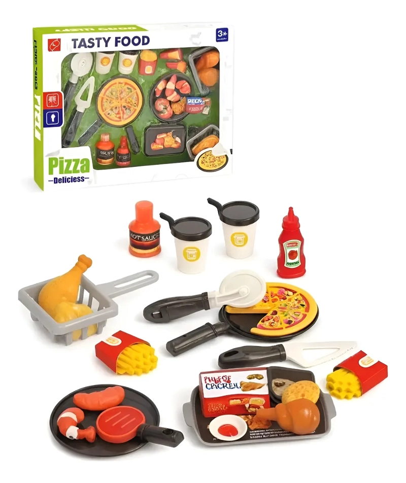 JUEGO DE COMIDA DIDACTICA PARA ARMAR Y CORTAR - 1