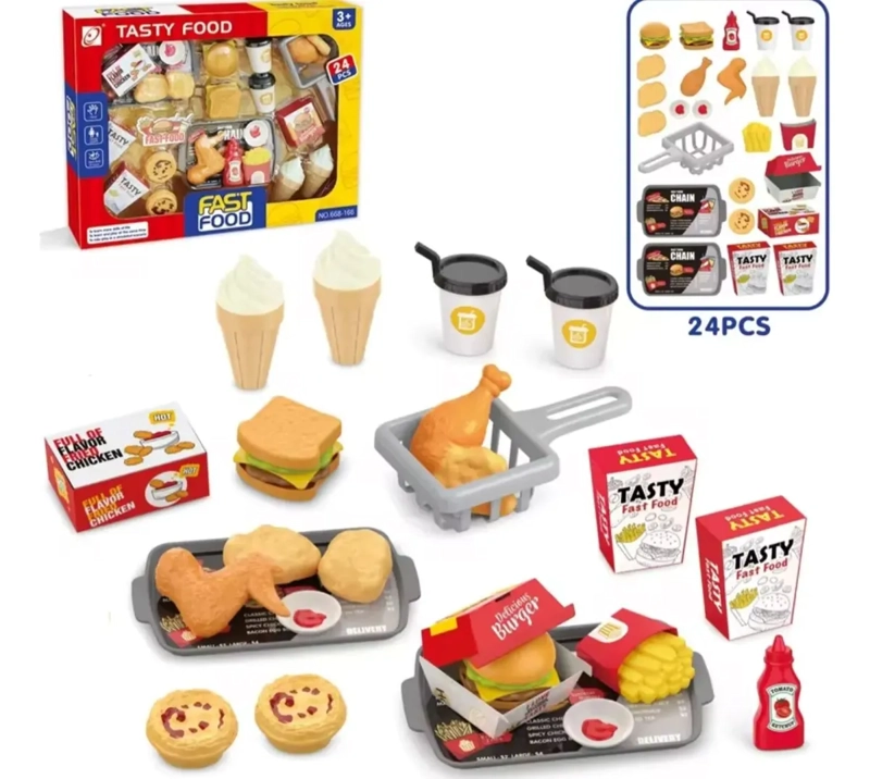 JUEGO DE COMIDA DIDACTICA PARA ARMAR Y CORTAR - 2