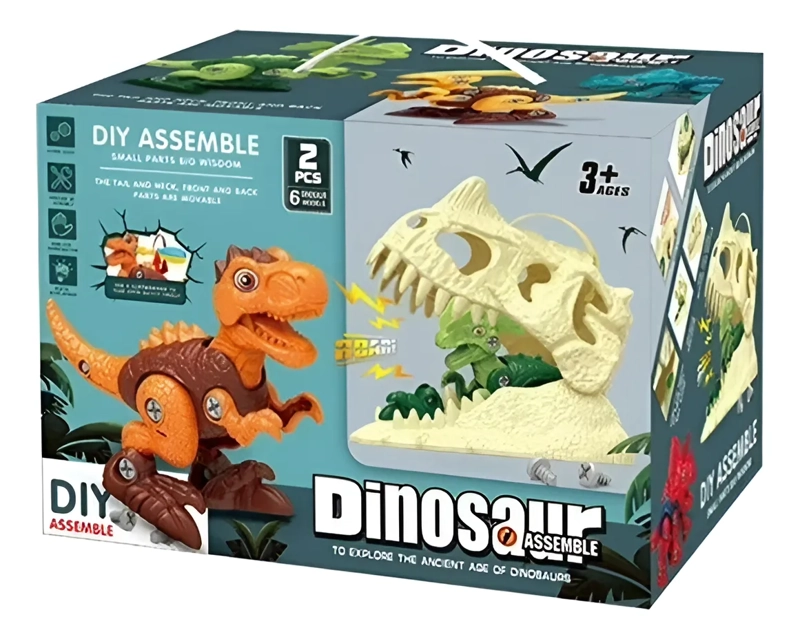 DINOSAURIOS ARMABLES CON DESTORNILLADOR JUGUETE EDUCATIVO - 1