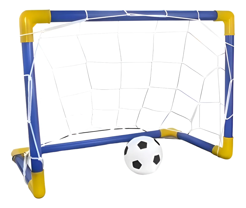 SET 2 ARCOS DE FUTBOL + BALON Y BOMBIN JUEGOS EXTERIOR - 1