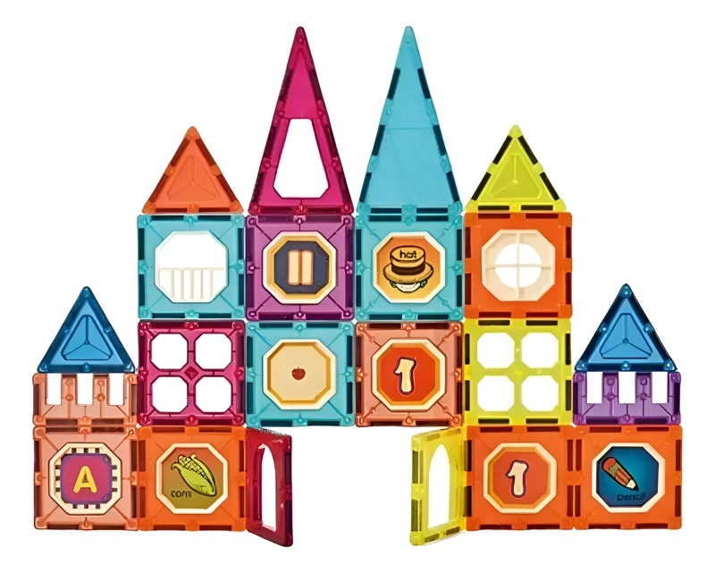 JUEGO DE CONSTRUCCION MAGNE TICO IMAN BLOQUES NIÑOS - 1