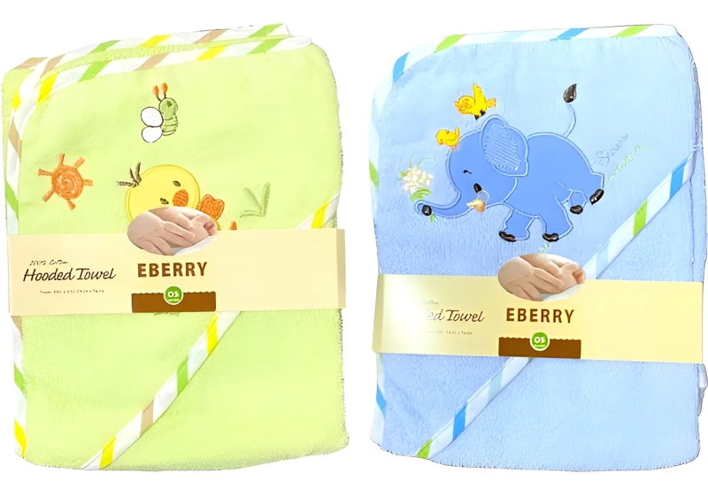 TOALLA PARA BEBE ANIMALES NIÑOS DIVERTIDOS FRANELA - 1