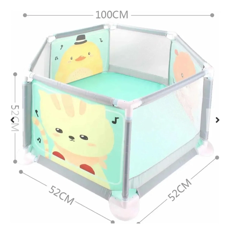 CORRAL PARA BEBE  ALTA SEGURIDAD VALLA DE JUEGO PLEGABLE - 2