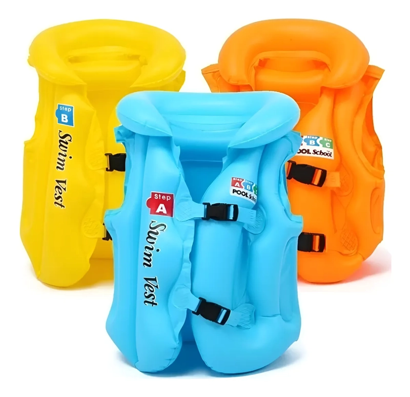 CHALECO SEGURIDAD INFLABLE FLOTADOR NIÑOS SALVAVIDAS - 1