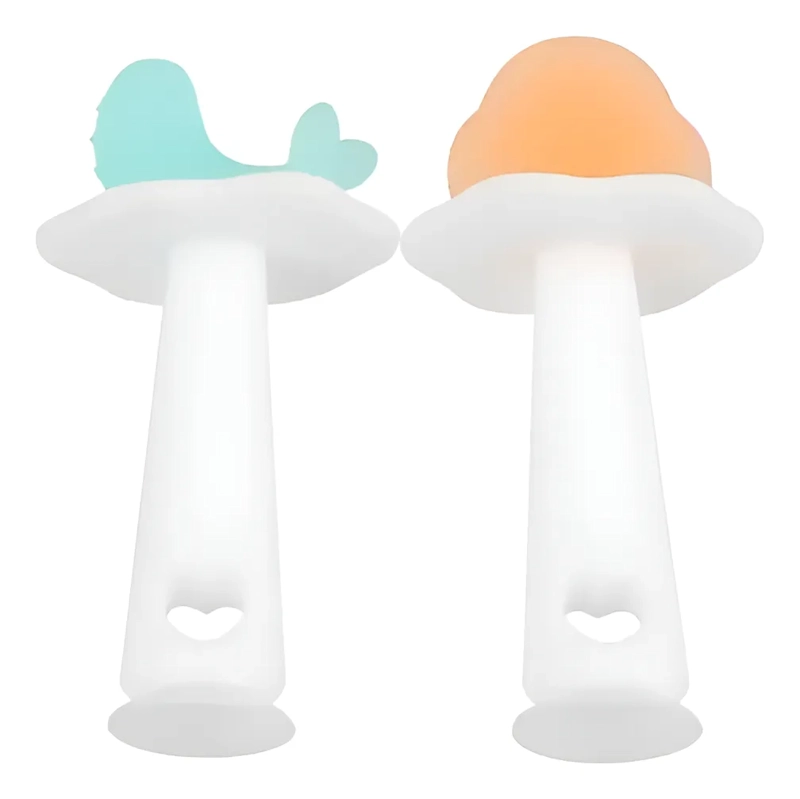MORDEDORES BEBE  SILICONA SUAVE X2 CON CAJA DISEÑO SEGURO - 1