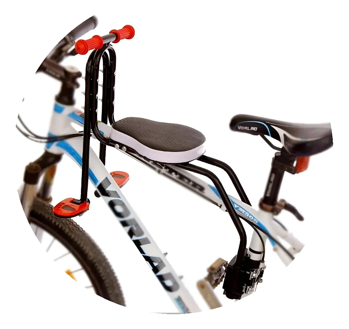 SILLA ASIENTO DELANTERO NIÑOS PORTA BEBE S BICICLETA SOPORTE - 1