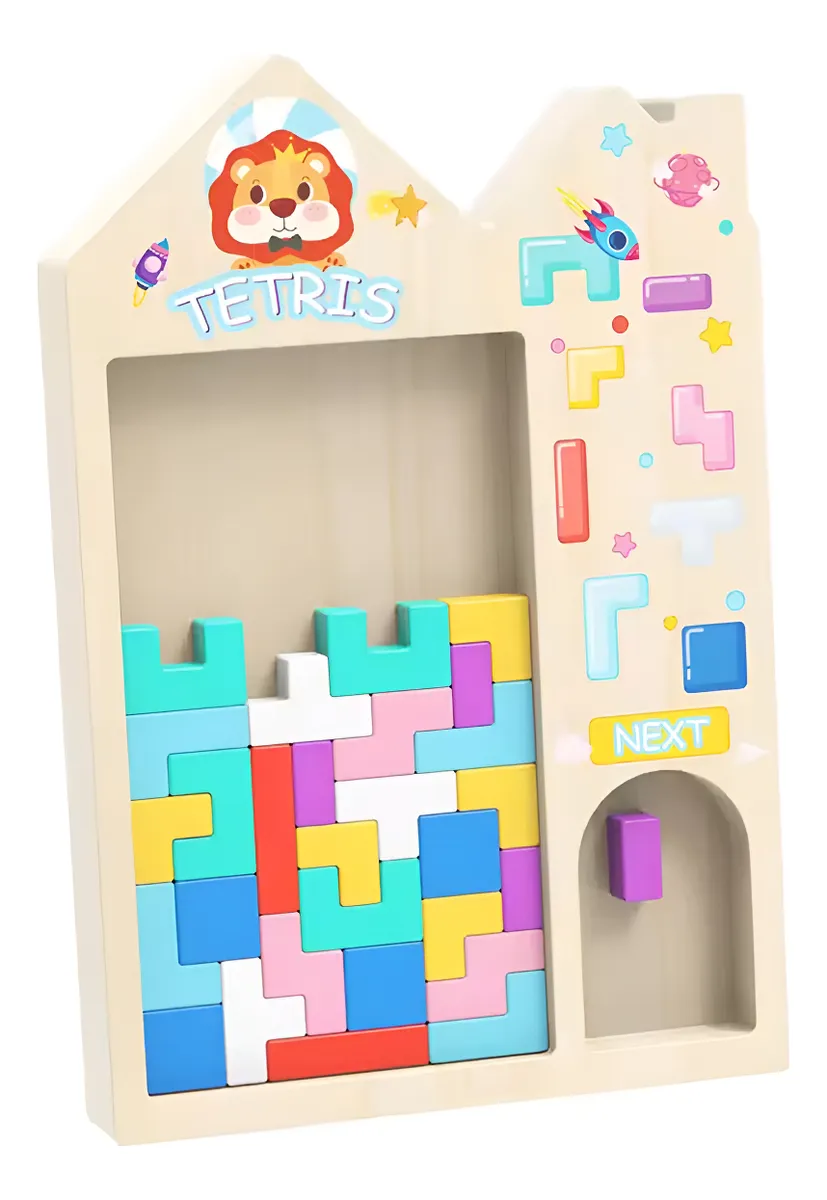BLOQUES- ROMPECABEZAS JUEGO DE MADERA EDUCATIVO INFANTIL 40 - 1