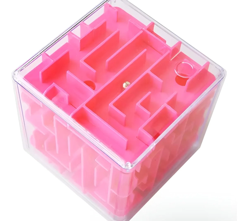 CUBO LABERINTO 3D SENSORIAL CAMINO BOLITA JUGUETE INGENIO - 1
