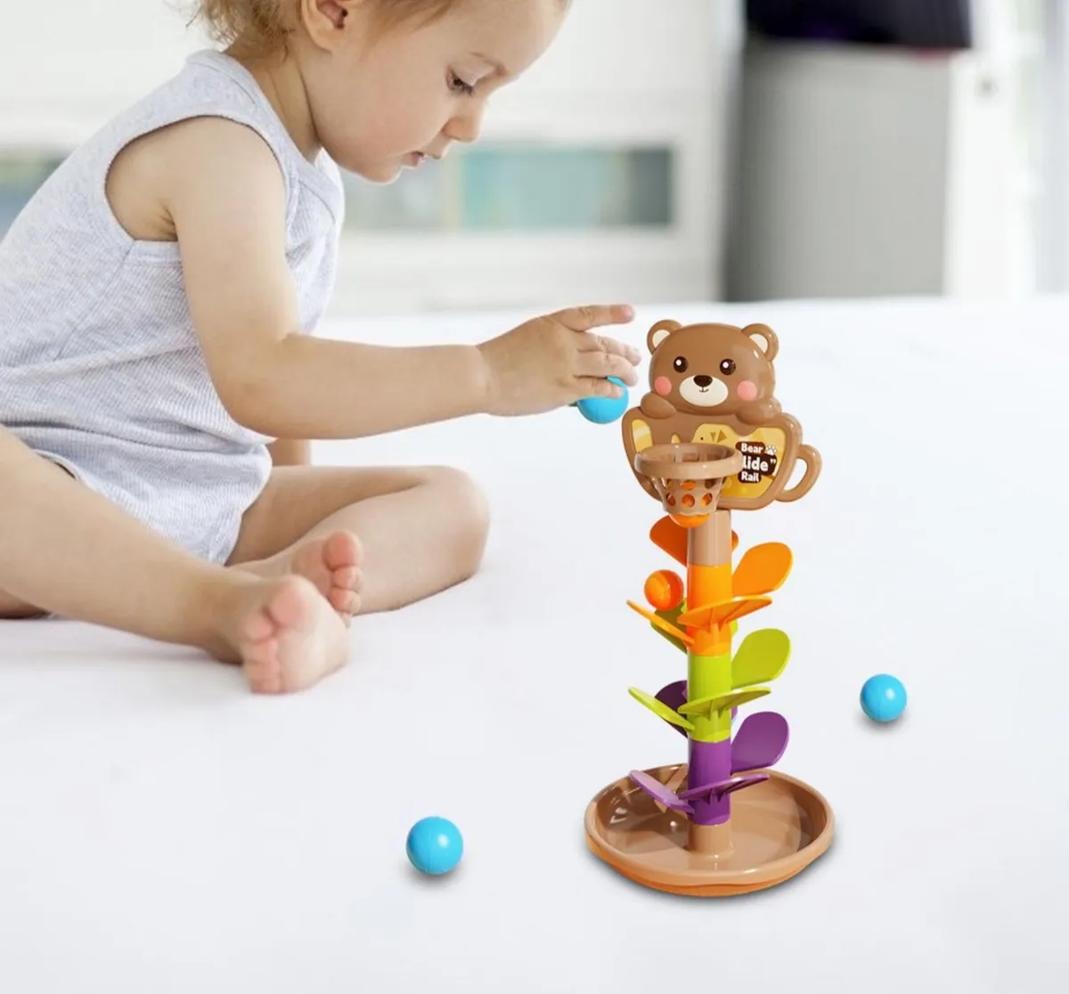 TORRE DE BOLAS INFANTIL OSO DIDACTICA - 2