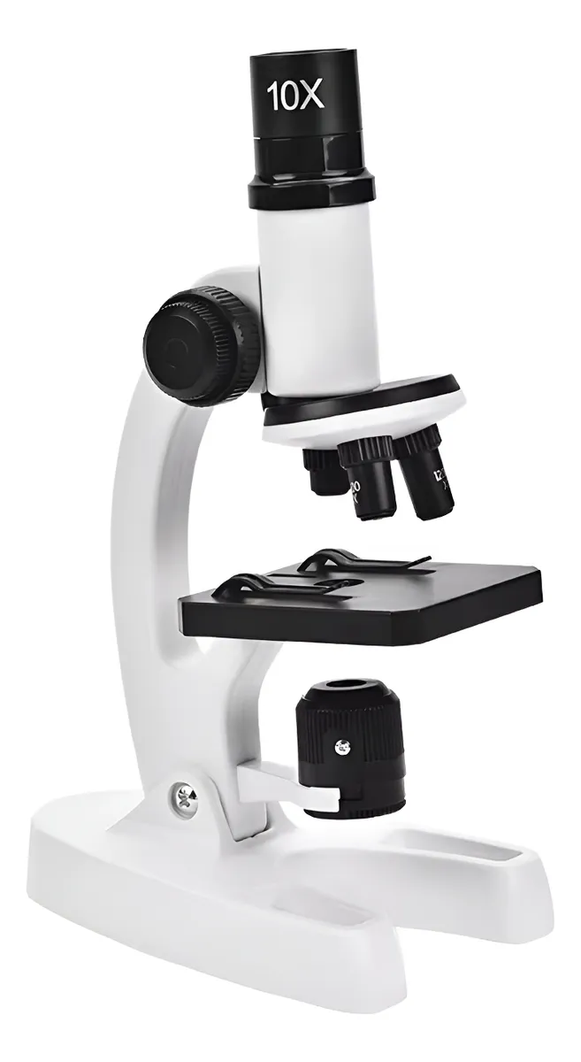 KIT MICROSCOPIO COMPUESTO CON LUZ 300X A 1200X + ACCESORIOS - 1