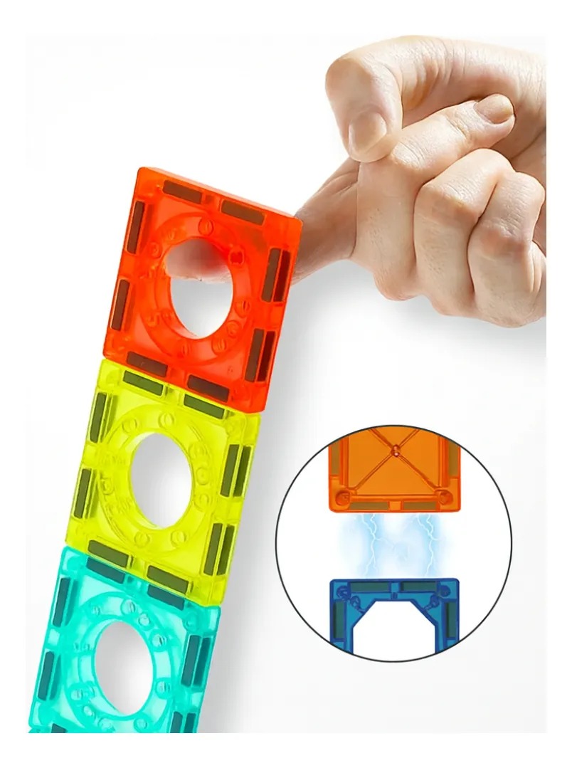 Juego Bloques Magneticos Construccion 42 Piezas Tobogan - 1