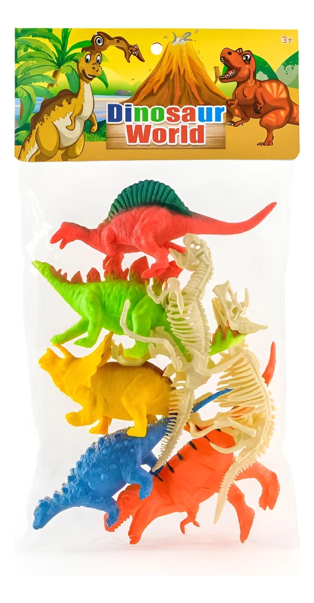 PACK DINOSAURIOS FIGURAS DE PLASTICO + ESQUELETOS | - 1