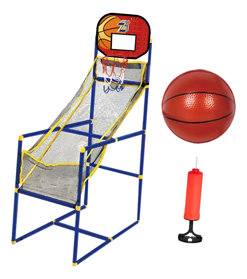 JUEGO DE ARO DE BALONCESTO PARA NIÑOS,INFLADOR + BALON - 1