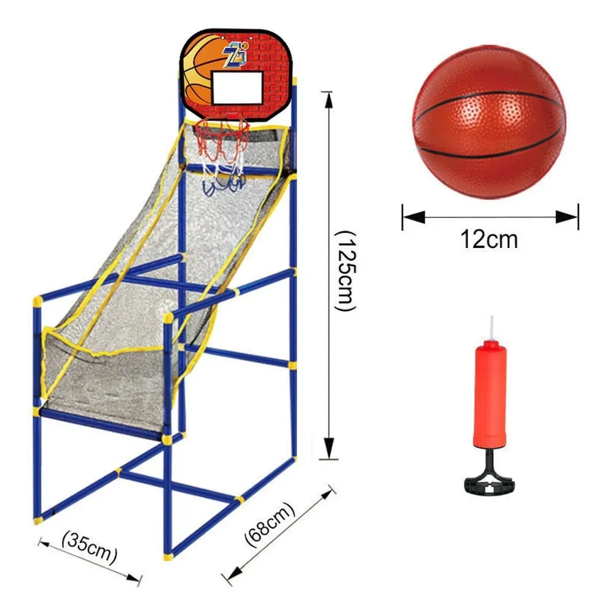 JUEGO DE ARO DE BALONCESTO PARA NIÑOS,INFLADOR + BALON - 2