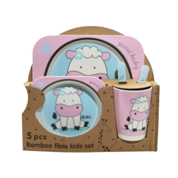 SET DE ALIMENTACION PLATO VASO BOLW CUBIERTOS DISEÑOS - 2