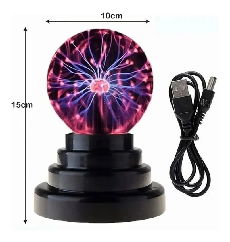 Lámpara Tesla Plasma Interactiva Sensible Tacto - 4